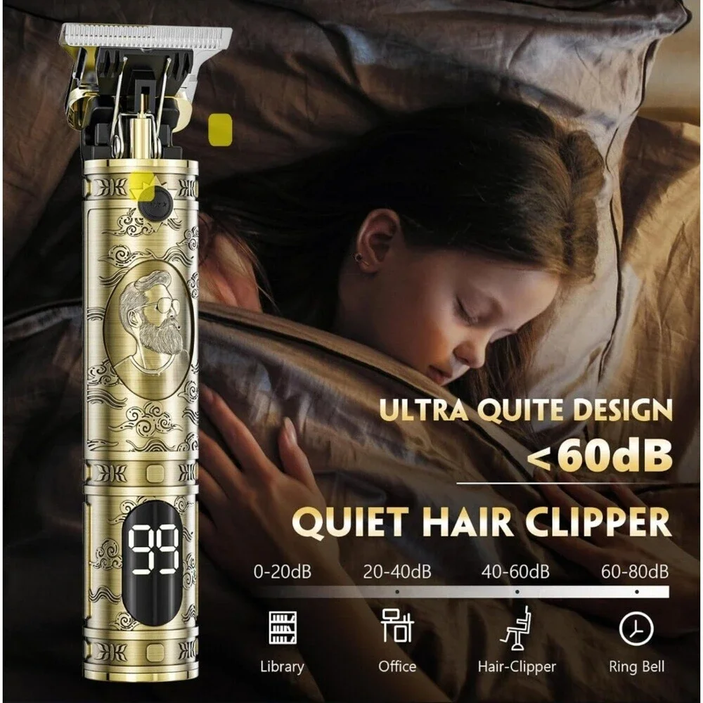 Cordless Hair Clippers for Men Professional Beard Trimmers Shaver